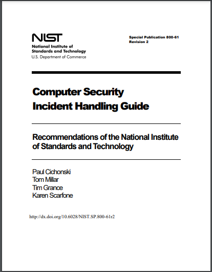 Computer Security Incident Handling Guide